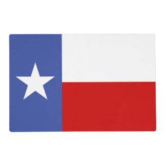 Sapphire Blue and Red Texas Flag Placemat