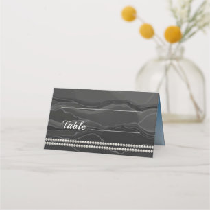 Sapphire Blue Blank Line Joint Birthday Place Card
