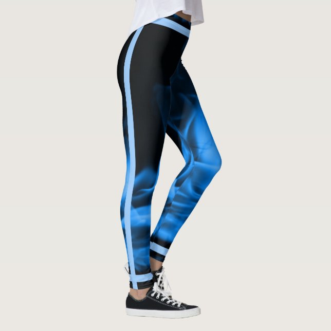 Sapphire Blue Flame Leggings (Right)