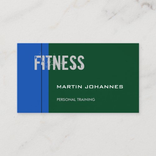 Sapphire Blue Forest Green Trendy Business Card