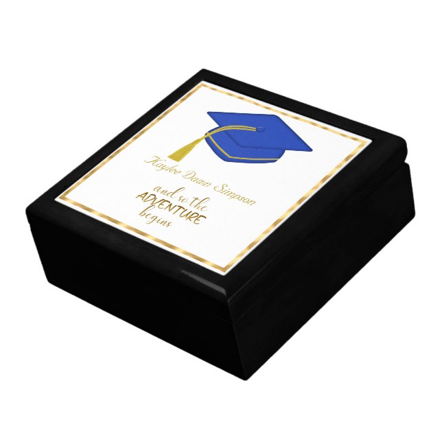 Sapphire Blue Graduation Cap   Gift Box (Side)