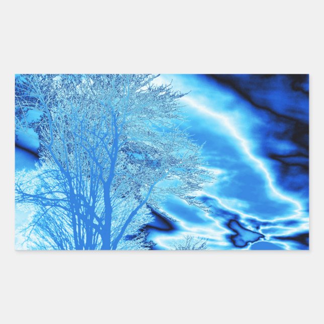 Sapphire Blue Iced Tree stickers (Front)