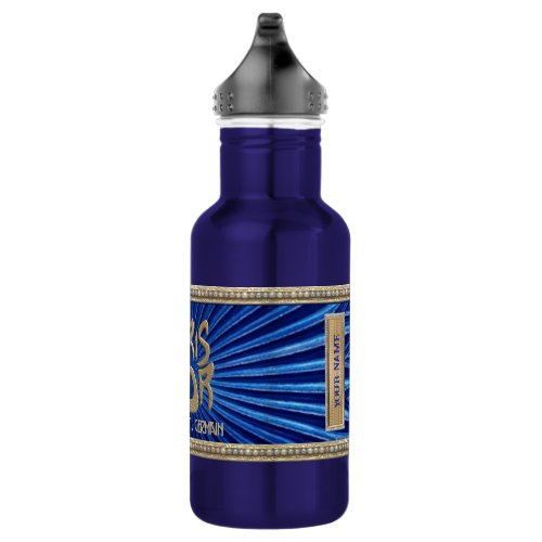 Sapphire Blue "La Souris d'Or" Stainless Steel  Water Bottle