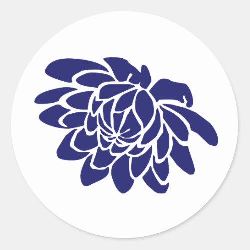 Sapphire Blue Lotus Flower Sticker