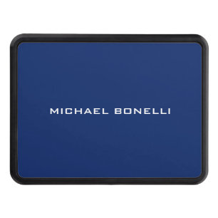 Sapphire Blue Minimalist Plain Legible Modern Hitch Cover