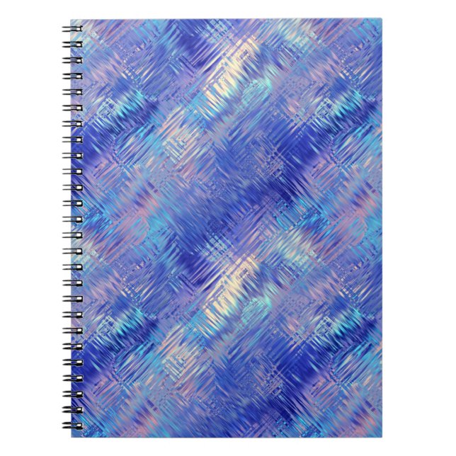 Sapphire Blue Scribbled Texture Notebook (Front)