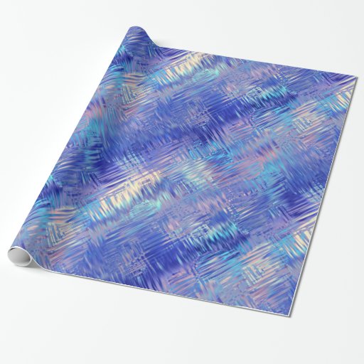 Sapphire Blue Scribbled Texture Wrapping Paper | Zazzle
