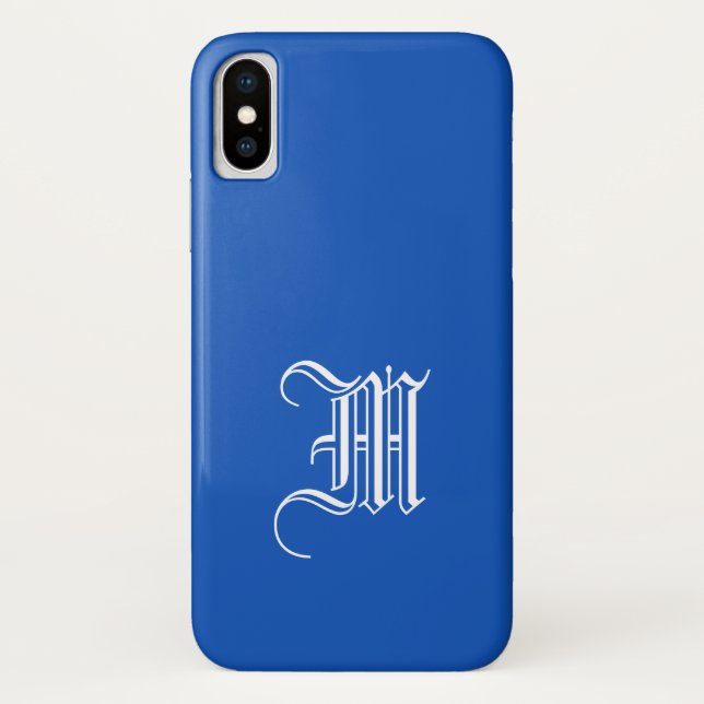 SAPPHIRE BLUE Solid Background iPhone X Case (Back)