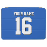 Sapphire Blue Sporty Team Jersey Ipad Air Cover at Zazzle