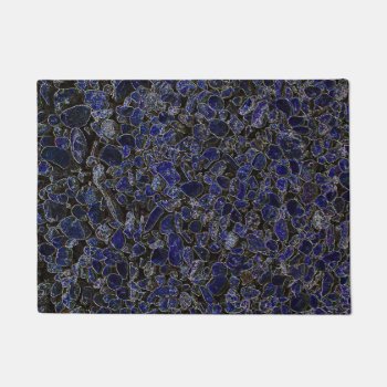 Sapphire Blue Stones With Glow Doormat by CandiCreations at Zazzle