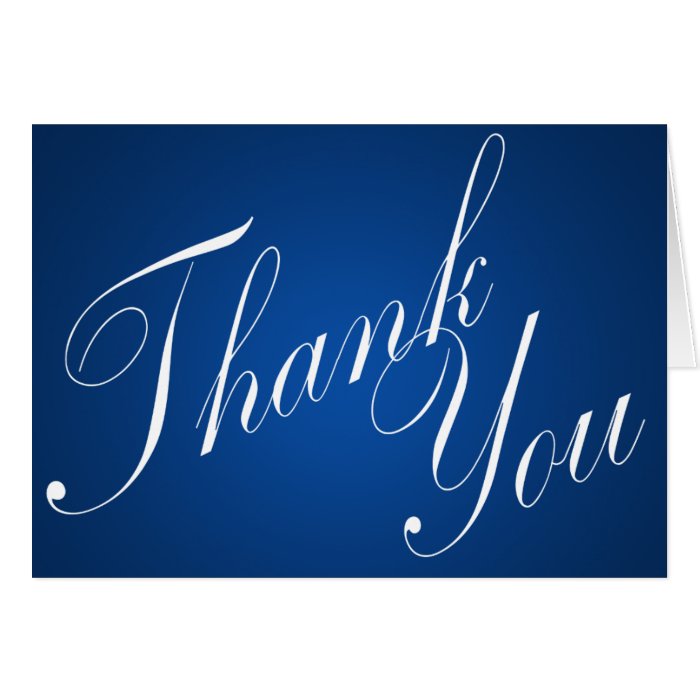 Sapphire Blue Thank You Card | Zazzle