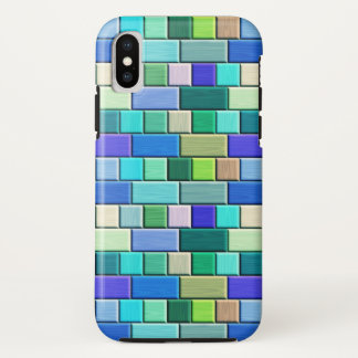 Sapphire Blue Tiles iPhone X Case