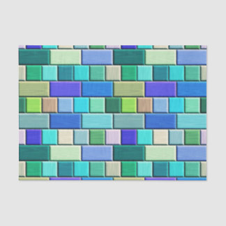 Sapphire Blue Tiles Tissue Paper