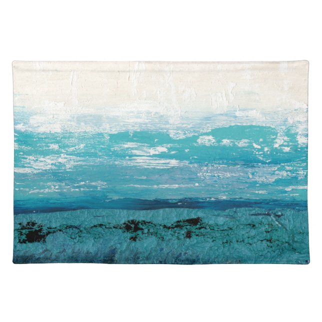 Sapphire Blue Watercolor Placemat (Front)