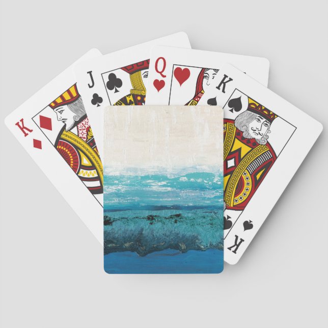 Sapphire Blue Watercolor Poker Cards (Back)