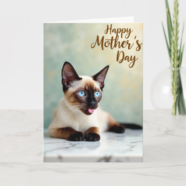Sapphire Cat Mothers Day Card (Front)