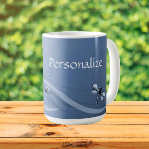 Sapphire Dragonflies Coffee Mug