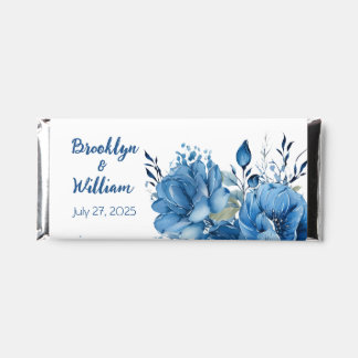 Sapphire Elegance Blue Floral  Chocolate Bars
