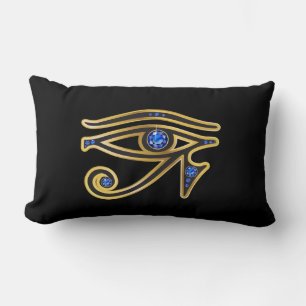 Sapphire Eye of Ra in Gold Neck Pillow