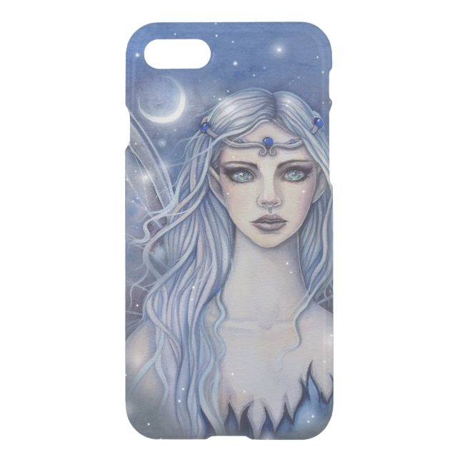 Sapphire Fairy Fantasy Art Uncommon iPhone Case (Back)