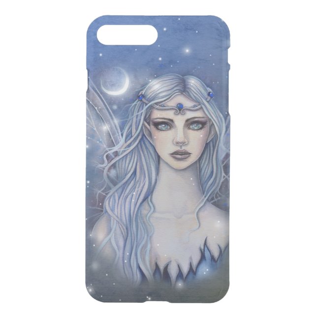 Sapphire Fairy Fantasy Art Uncommon iPhone Case (Back)