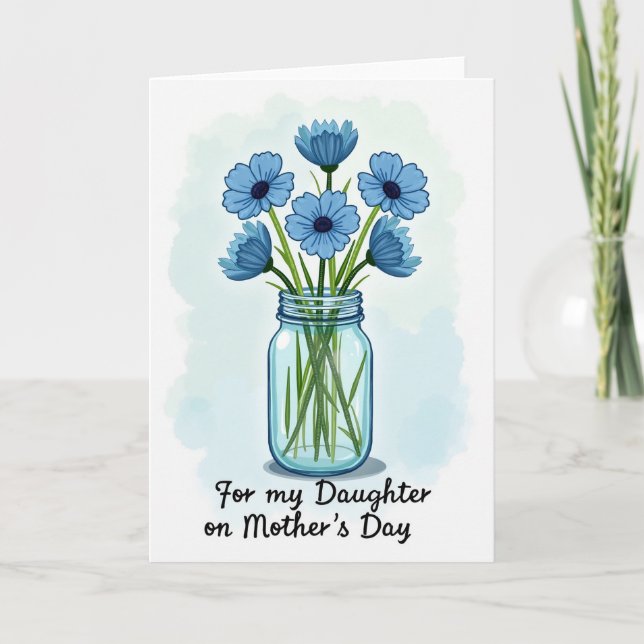 Sapphire Floral Mothers Day Card (Front)