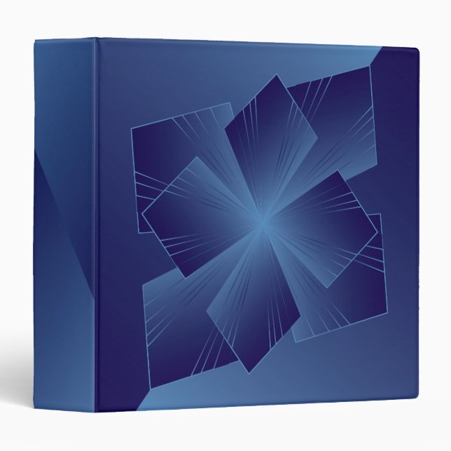 Sapphire Flower 3 Ring Binder (Front/Spine)
