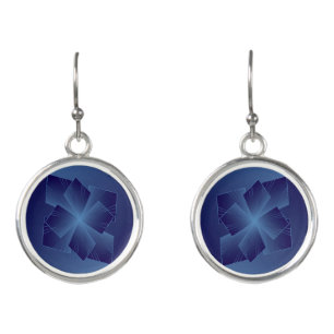 Sapphire Flower Earrings