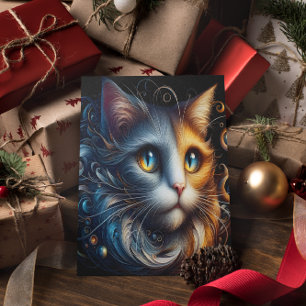 Sapphire Gaze: A Cat With Blue Eyes Postcard