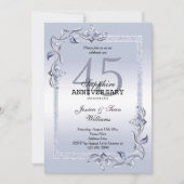 Sapphire Gem & Glitter 45th Wedding Anniversary   Invitation (Front)