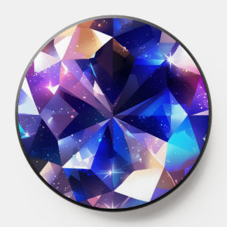 Sapphire Gem Stone Illustration PopSocket