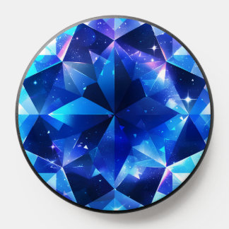 Sapphire Gem Stone Illustration PopSocket