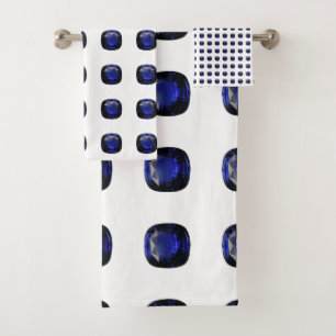 Sapphire Gemstone Blue Bath Towel Set