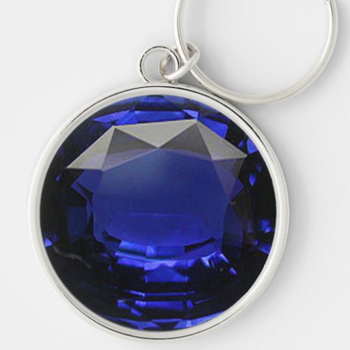 Sapphire Gemstone Blue Keychain