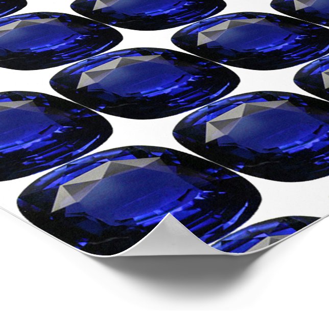 Sapphire Gemstone Blue Poster (Corner)