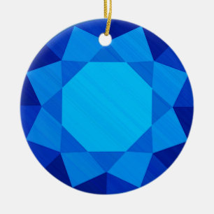 Sapphire Gemstone / Jewel Graphic Image  Ceramic Ornament