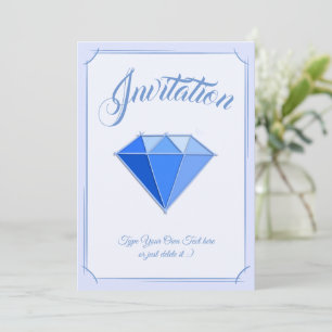 Sapphire Gemstone. Jewelry. 45 Wedding Anniversary Invitation