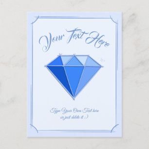Sapphire Gemstone. Jewelry. 45 Wedding Anniversary Postcard