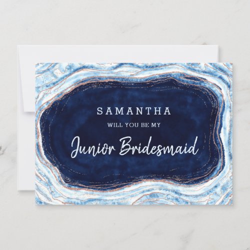 Sapphire Geode Be My Junior Bridesmaid Proposal