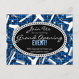 Sapphire Glam Custom Hair Salon Event Postcard