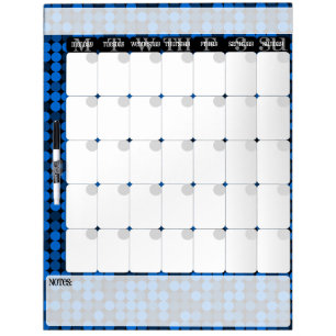 Sapphire Glam - Dry Erase Calendar Board
