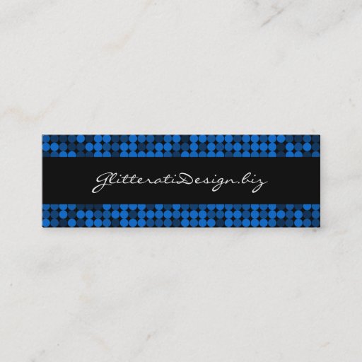 Customizable Sapphire Glam Skinny Bizcard Business Card Template