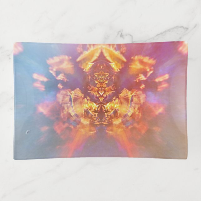 Sapphire Gold | Glass Trinket Tray (Front)