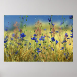 Sapphire & Gold Print
