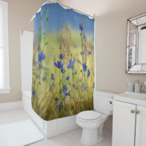 Sapphire & Gold Shower Curtain
