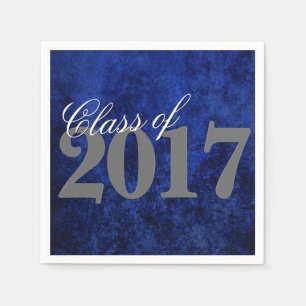 Sapphire Grad Blue Royal Cobalt Azure Year Paper Napkins