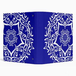 Sapphire Mandala 3 Ring Binder