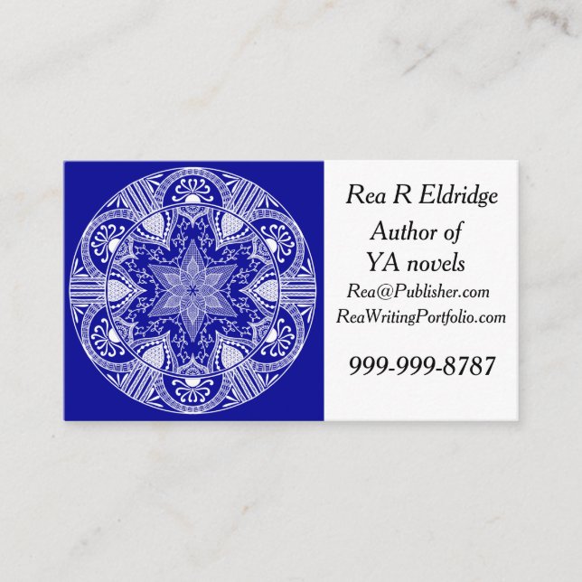 Sapphire Mandala Business Card (Front)