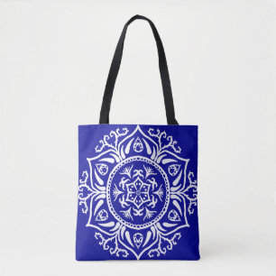 Sapphire Mandala Tote Bag