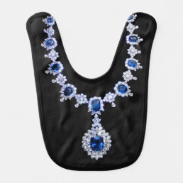 Sapphire Necklace September Birthstone Baby Bib